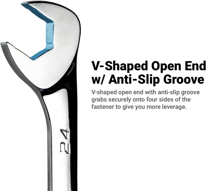 Capri Tools 10 mm Angle Open End Wrench, 30° and 60° angles, Metric - Image 5